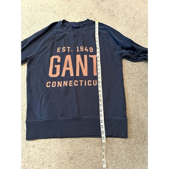 GANT Crew Neck Navy Blue Jumper Sweater‎ Men Size Large Blue - Picture 6 of 7